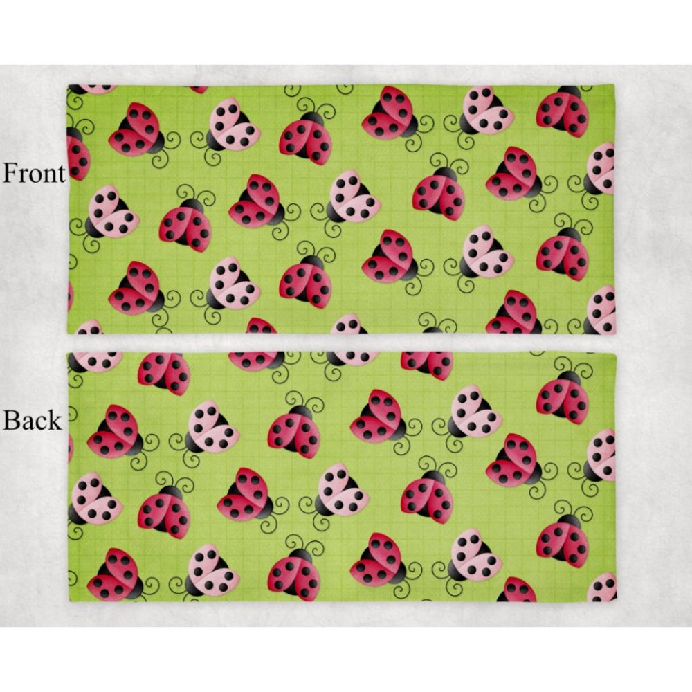 Women's Green Red Lady Bug Design Handmade Sporty Fitness Yoga Headbands
